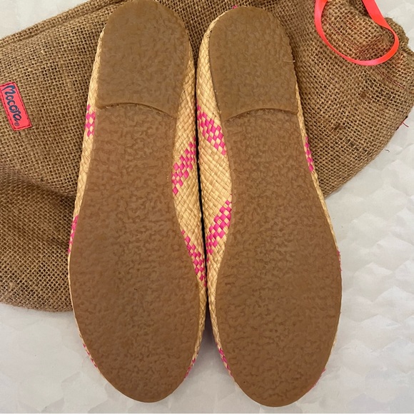 Brand New Flats Handcrafted Lightweight Woven Pink/Tan - Picture 4 of 6